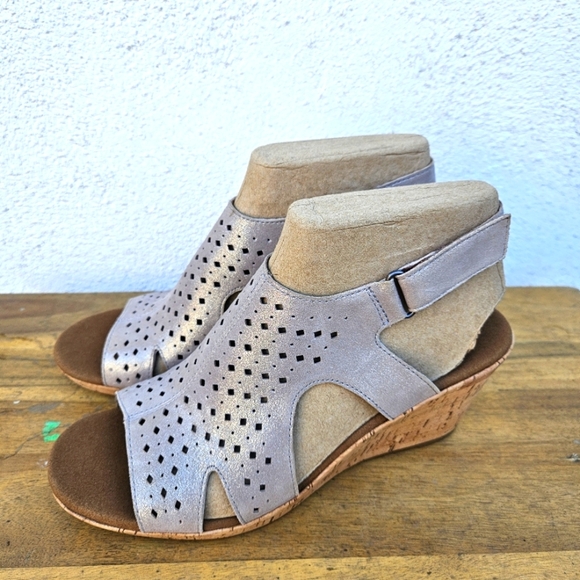 Rockport Briah Hood Slingback Wedges Sandals Size 9.5 - Picture 3 of 16
